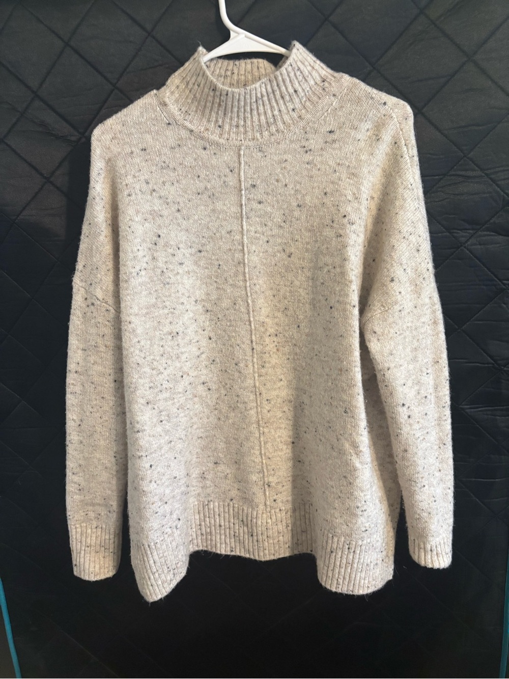 Jessica Simpson Cream Speckled Mock Neck Sweater
